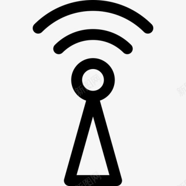 Wifi通信和媒体18线性图标图标