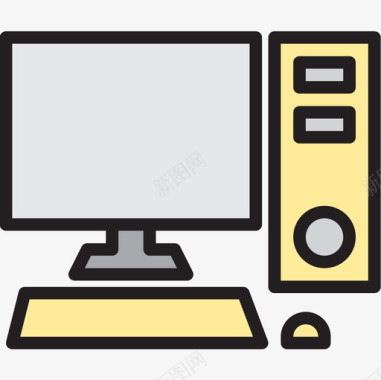 计算机计算机设备2线性颜色图标图标
