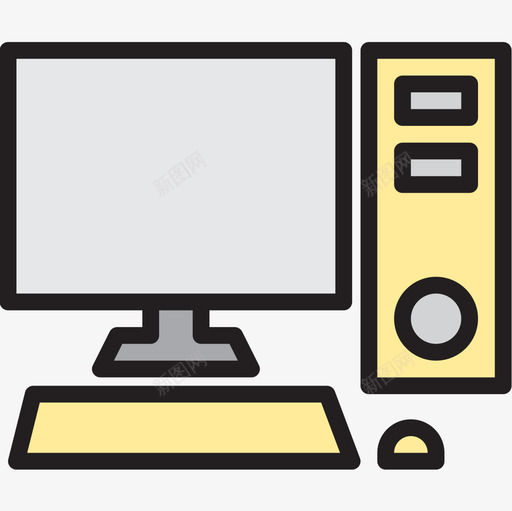 计算机计算机设备2线性颜色图标svg_新图网 https://ixintu.com 线性颜色 计算机 计算机设备2