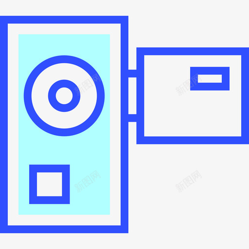 照相机多媒体和娱乐线性彩色图标svg_新图网 https://ixintu.com 多媒体和娱乐 照相机 线性彩色