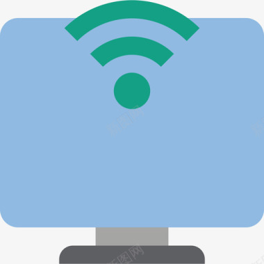 Wifi网络3扁平图标图标