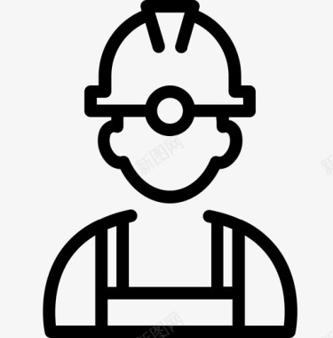 建筑工人职业5直系图标图标