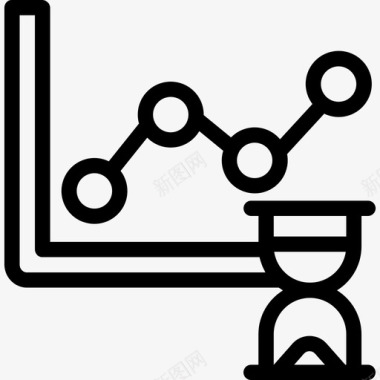 折线图分析4线性图标图标