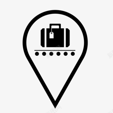 行李办理登机手续手提行李图标图标