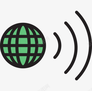 全球通讯105线颜色图标图标