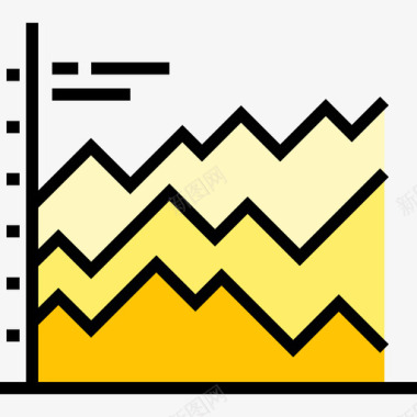 折线图经济型17线性颜色图标图标