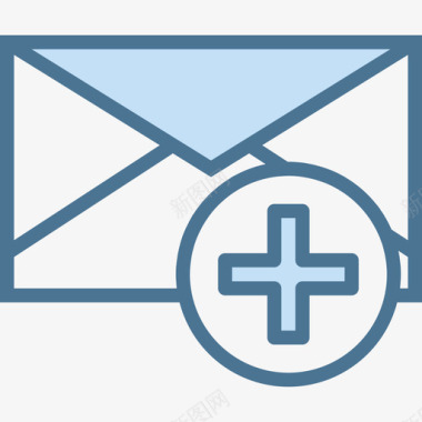 电子邮件10号文件蓝色图标图标