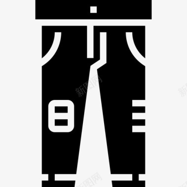 裤子缝纫设备2字形图标图标
