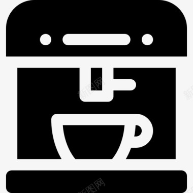 咖啡机咖啡店36号装满图标图标
