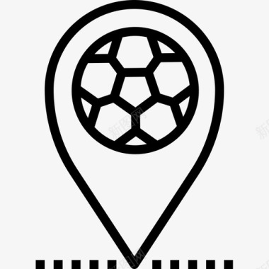 本地化足球15直线图标图标