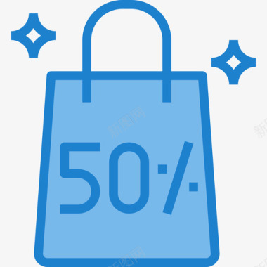 购物袋购物104蓝色图标图标