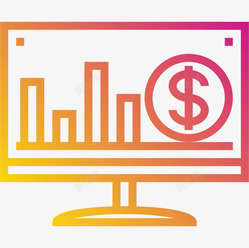 分析金融84梯度图标svg_新图网 https://ixintu.com 分析 梯度 金融84