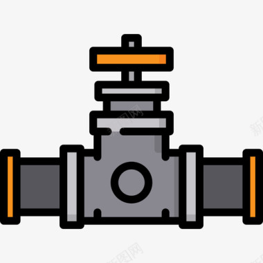 阀门工业流程18线性颜色图标图标