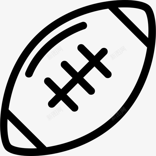 橄榄球运动65岁直线型图标svg_新图网 https://ixintu.com 橄榄球 直线型 运动65岁