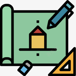 建筑大学建筑大学2线性色彩图标高清图片