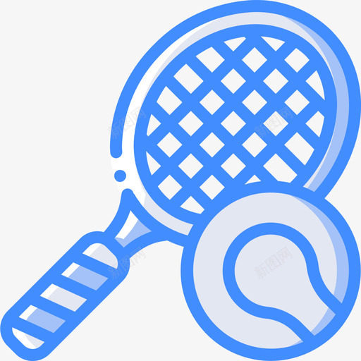 网球体育和游戏5蓝色图标svg_新图网 https://ixintu.com 体育和游戏5 网球 蓝色