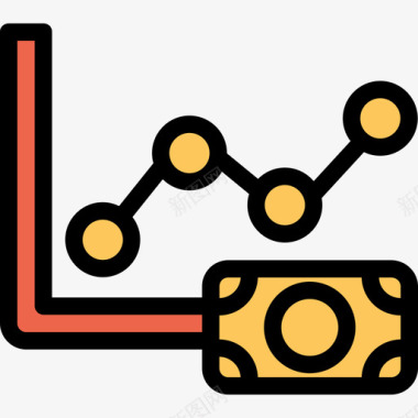 分析分析和图表线颜色橙色图标图标