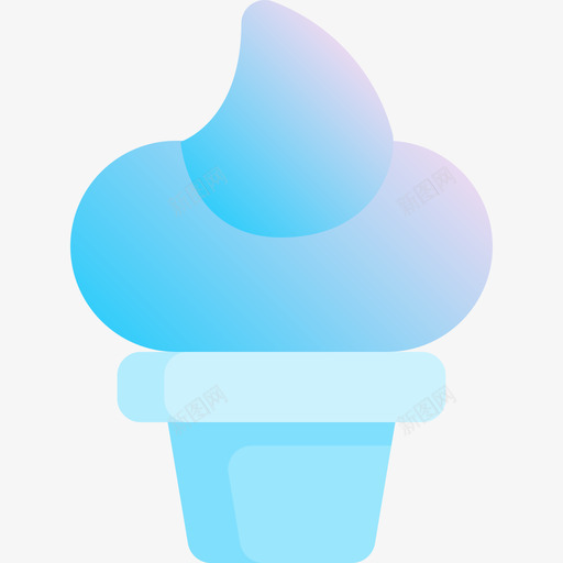 冰淇淋冰淇淋11蓝色图标svg_新图网 https://ixintu.com 冰淇淋 冰淇淋11 蓝色