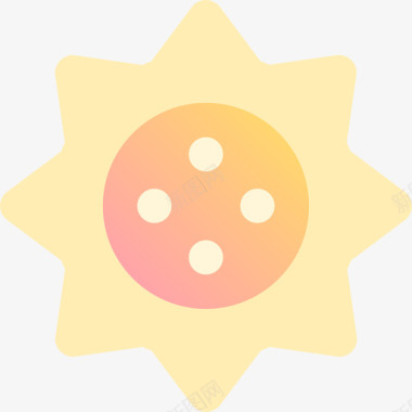 太阳天文8黄色图标图标