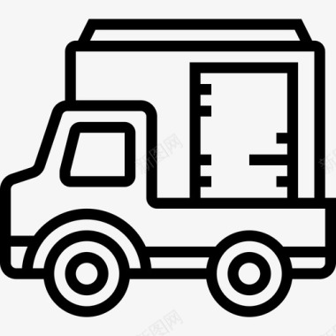 移动式卡车工程车辆2直线式图标图标