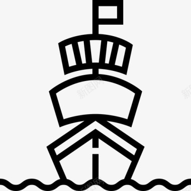 海盗船海盗5直线型图标图标