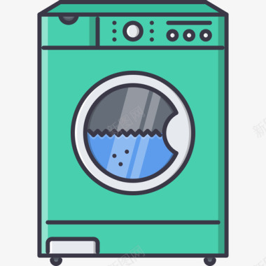 洗衣机电子25彩色图标图标