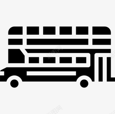 双层巴士运输93填充图标图标