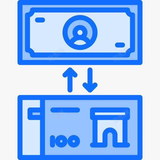 兑换货币59蓝色图标svg_新图网 https://ixintu.com 兑换 蓝色 货币59