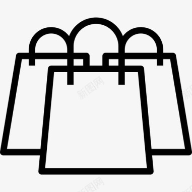 购物袋购物114线性图标图标