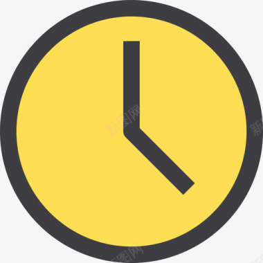 时钟基本6线性颜色图标图标