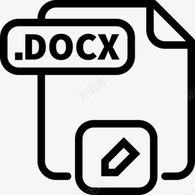 Docx25号文件线性图标图标