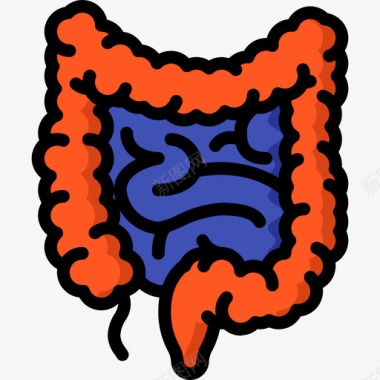 肠道医学106线状颜色图标图标