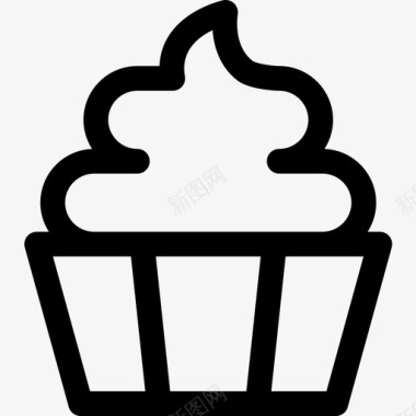 纸杯蛋糕甜糖4直系图标图标