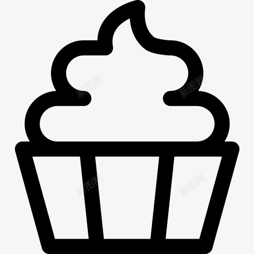 纸杯蛋糕甜糖4直系图标svg_新图网 https://ixintu.com 甜糖4 直系 纸杯蛋糕