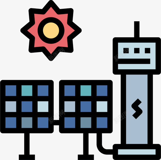 太阳能生态133线性颜色图标svg_新图网 https://ixintu.com 太阳能 生态133 线性颜色
