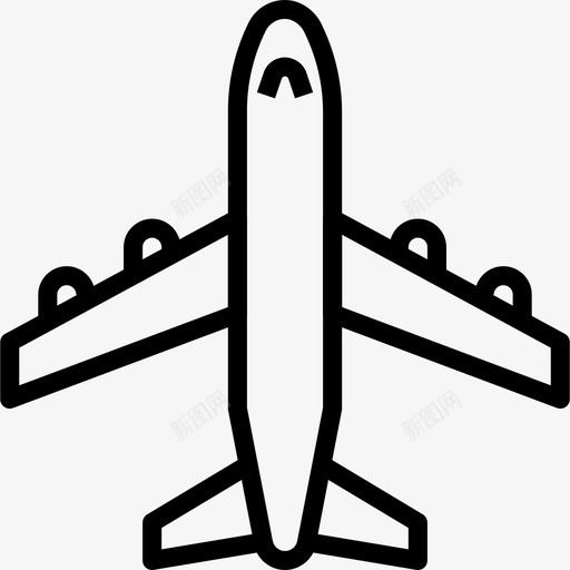 飞机旅行58直线图标svg_新图网 https://ixintu.com 旅行58 直线 飞机