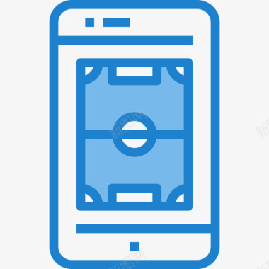 智能手机足球22蓝色图标图标