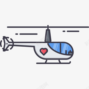 直升机医药8号彩色图标图标