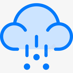 蓝色的雨夹雪雨夹雪天气119蓝色图标高清图片