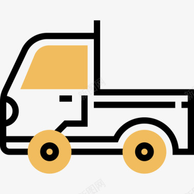 卡车运输55黄影图标图标