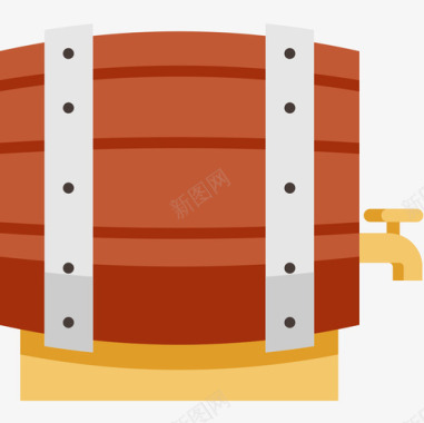 桶啤酒节19号扁平图标图标