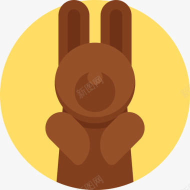巧克力兔甜糖果扁的图标图标