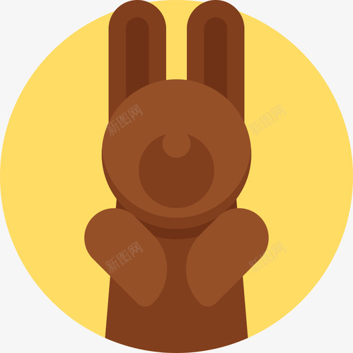 巧克力兔甜糖果扁的图标svg_新图网 https://ixintu.com 巧克力兔 扁的 甜糖果