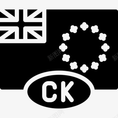 库克群岛国旗13加油图标图标