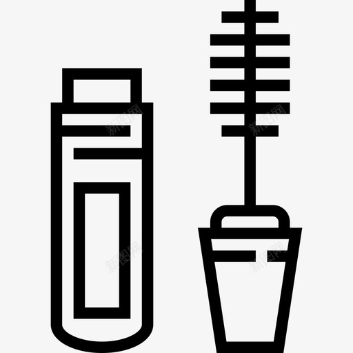 睫毛膏化妆美容51直线型图标svg_新图网 https://ixintu.com 直线型 睫毛膏化妆 美容51