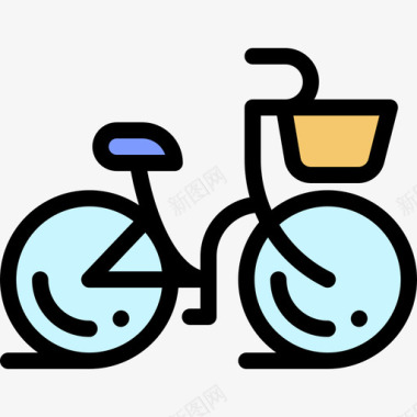 自行车14号自行车线颜色图标图标
