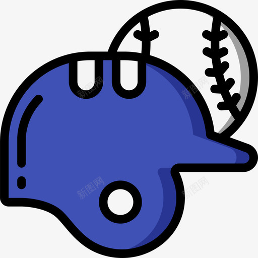 棒球体育和游戏6线性颜色图标svg_新图网 https://ixintu.com 体育和游戏6 棒球 线性颜色