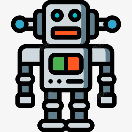 机器人玩具27线性颜色图标svg_新图网 https://ixintu.com 机器人 玩具27 线性颜色