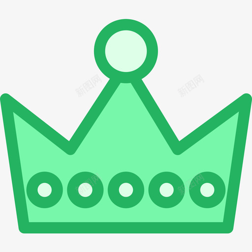 皇冠庆祝11线形绿色图标svg_新图网 https://ixintu.com 庆祝11 皇冠 线形绿色