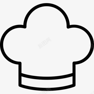 厨师帽餐厅30直系图标图标